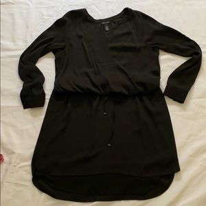 WHBM Black Shirttail Dress - size 10